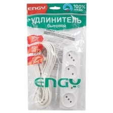 Удлинитель Engy Эконом 10м/4роз. (ШВВП 2х0 75)