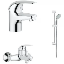 Душевой набор (гарнитур) Grohe Eueroeco 124428 хром