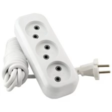 Сетевой удлинитель LUX ELECTRIC LUX У3-O-02 3-местный б/заз., 250В 10А, 2м