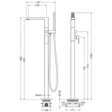 Смеситель для ванны Timo Selene 2210/17Y-CR, с душем