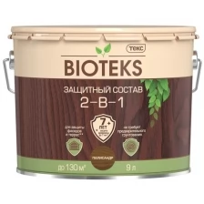 Защитный лессирующий состав для дерева Bioteks 2-в-1, 2,7 л, палисандр