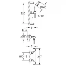 Термостат для душа Grohe Grohtherm Хром 34797000