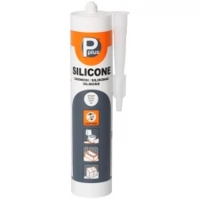 Герметик силиконовый P PLUS "Silicone Sanitary" (бел.) 280мл (01-4-1-071) (P Plus)