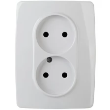 Розетка Эра 12 2X2P 16A-250В IP20 White 12-2117-01 / Б0031248