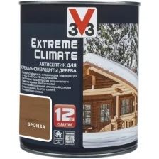 Антисептик для дерева V33 EXTREME CLIMATE акрил, п/гл, жемчужно-белый 0,9л