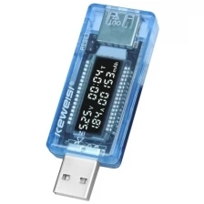 Цифровой тестер ALX USB-порта, вольтметр, амперметр, миллиампер час, время (V, A, mAh, T-время) KWS-V20