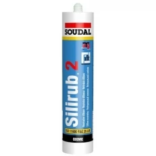 Герметик Soudal Silirub 2 нейтральный силикон 300 мл. бесцветный 1 шт.