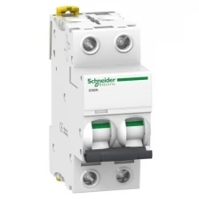 Выключатель автоматический модульный 2п C 3А 6кА iC60N Acti9 Schneider Electric A9F74203, 1шт