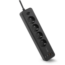 Сетевой фильтр TopON 4xSockets / 3xUSB / Type-C 3m Black TOP-PWS4