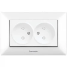 Розетка силов. Panasonic Arkedia Slim WNTC02142WH-RU 2розет. скрыт. штор. IP20 белый (упак.:1шт)