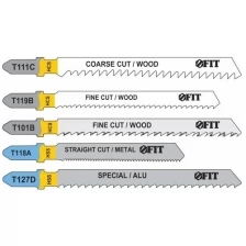 Набор полотен для электролобзика 5 шт. (T111C; T119B; T101B; T118A; T127D) FIT 41008