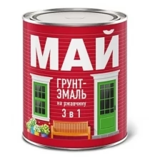 МАЙ 3 в 1 грунт-эмаль по ржавчине, зеленая (1,9 кг)